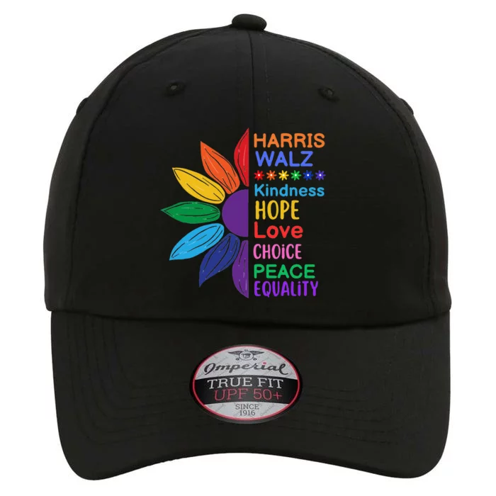 Harris Walz Diversity Rainbow Daisy Sunflower Vote Blue The Original Performance Cap