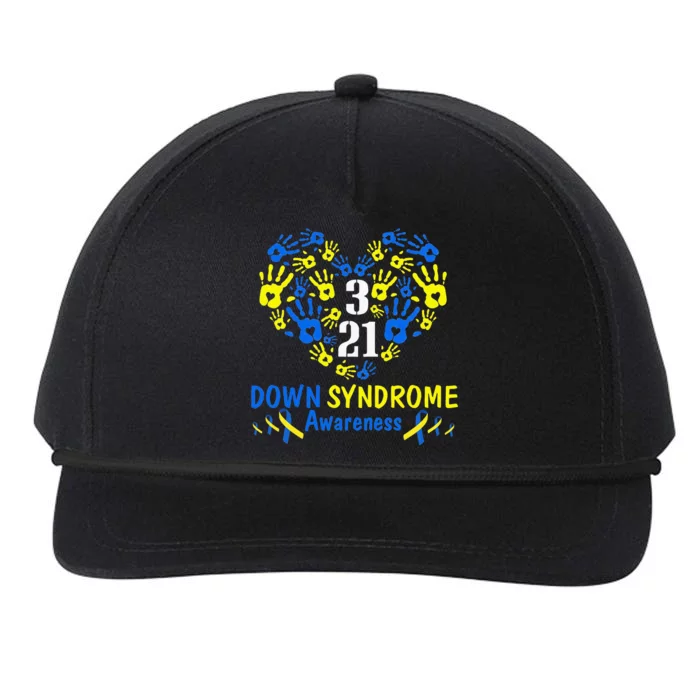 Heart World Down Syndrome Awareness Day Socks Love Snapback Five-Panel Rope Hat