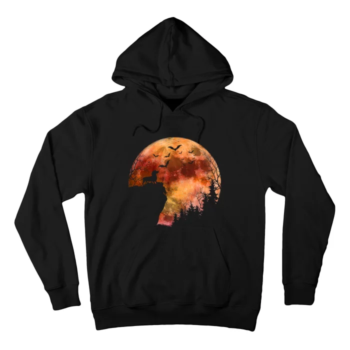 Halloween Wiener Dachshund Breed & Spooky Full Moon Hoodie