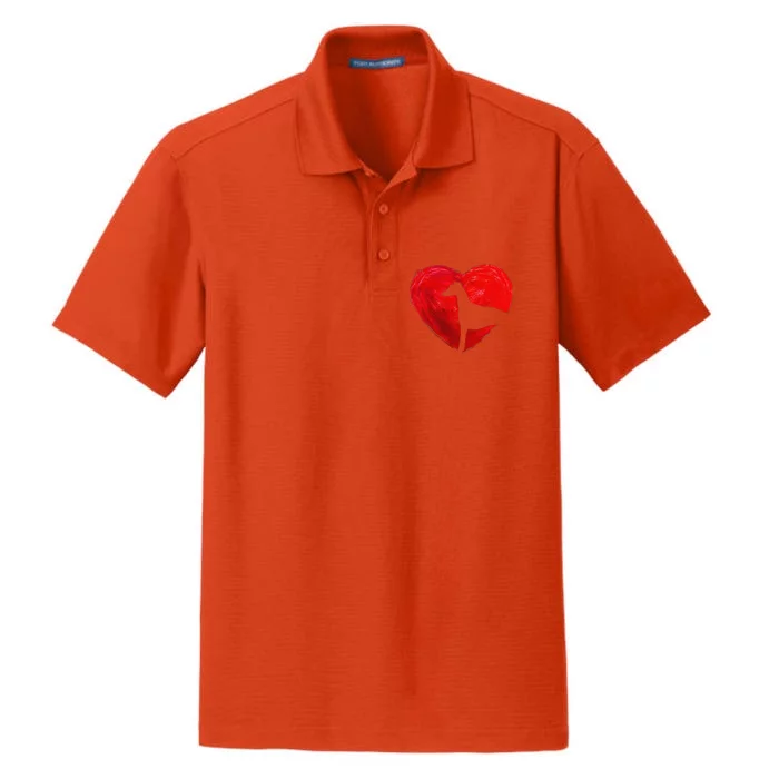 Heart Whippet Dog Lover Christmas Valentines Day Dry Zone Grid Performance Polo