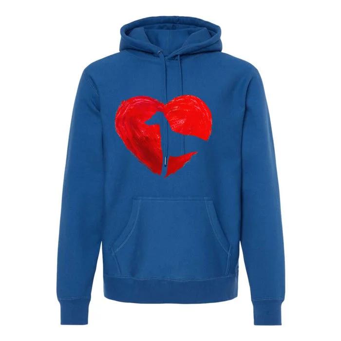 Heart Whippet Dog Lover Christmas Valentines Day Premium Hoodie