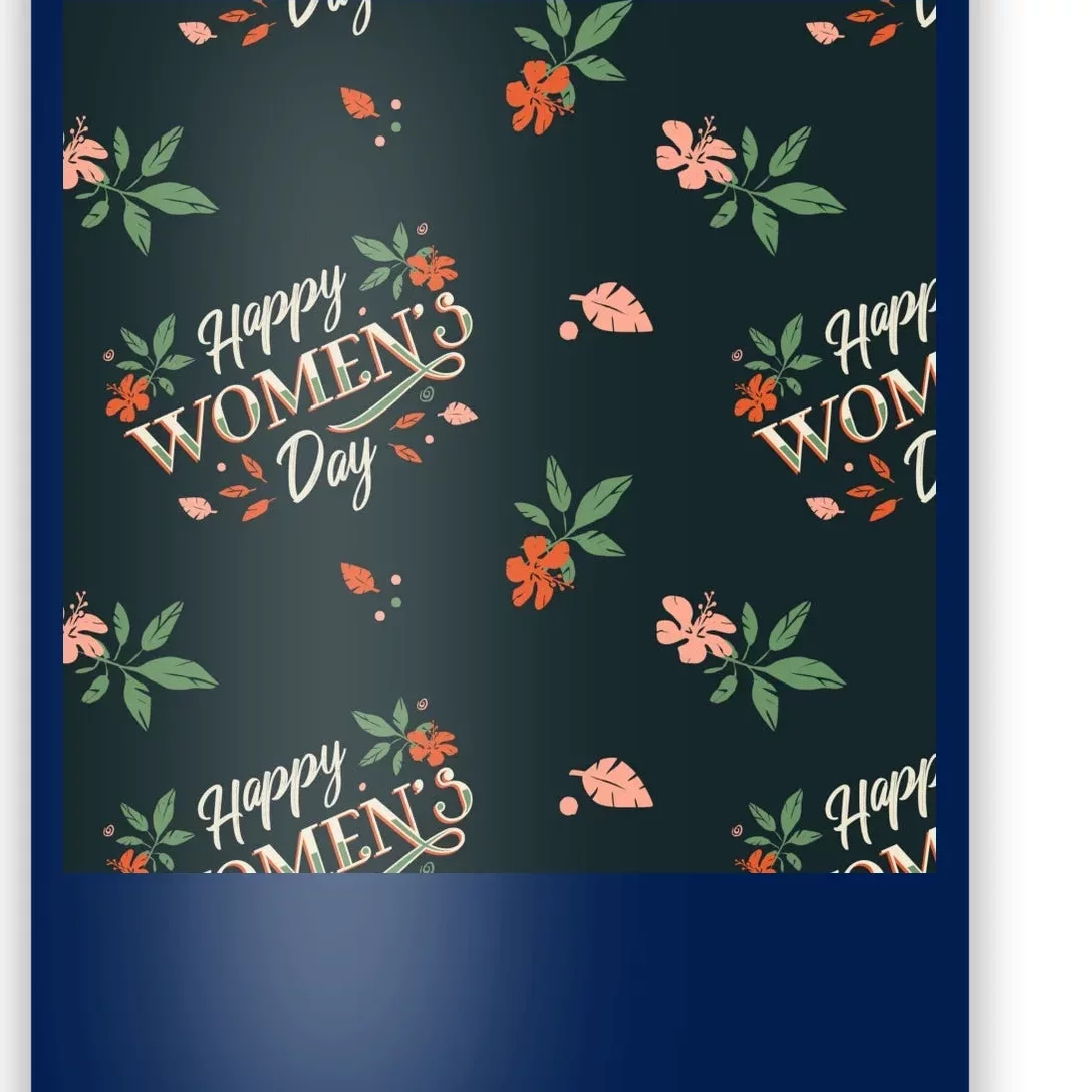 Happy Women's Day Floral Cute Gift Poster