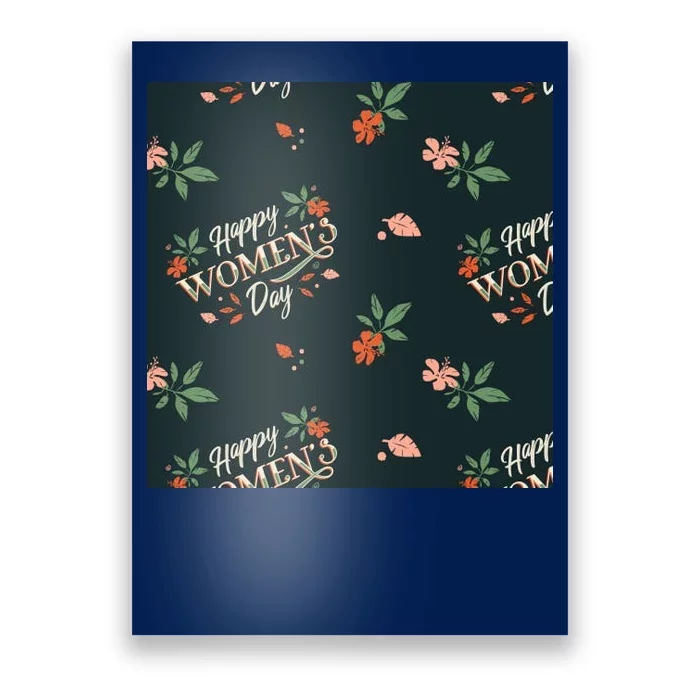 Happy Women's Day Floral Cute Gift Poster