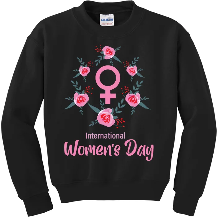 Happy Women Day International Women Day 8 March 2024 Kids Sweatshirt