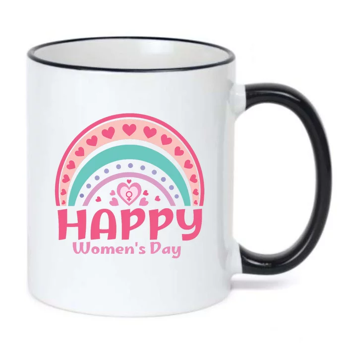 Happy Women Day International Women Day 8 March 2024 Black Color Changing Mug