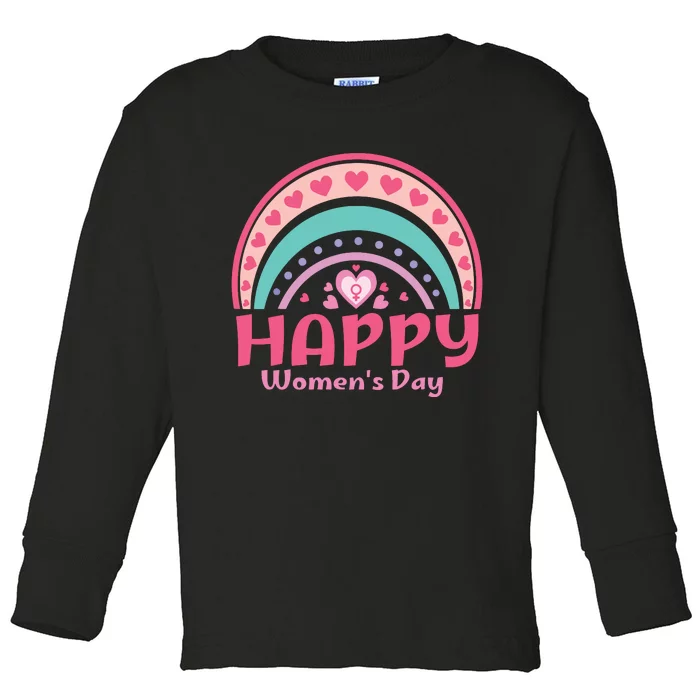 Happy Women Day International Women Day 8 March 2024 Toddler Long Sleeve Shirt