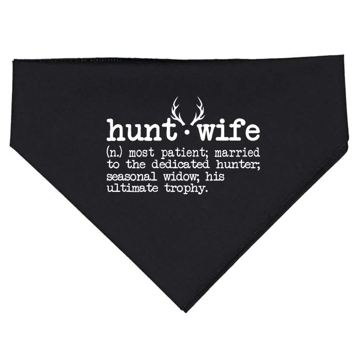 Hunt Wife Definition Married To The Dedicated Hunter USA-Made Doggie Bandana