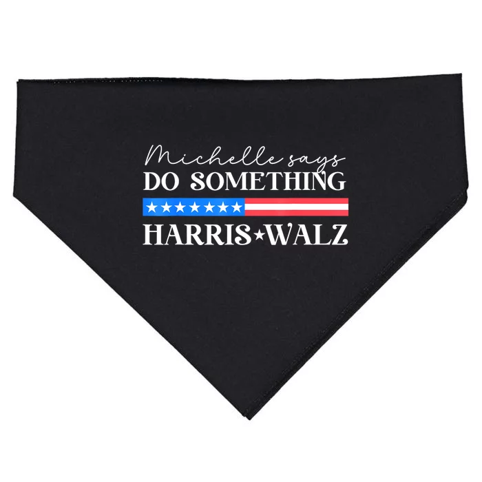 Harris Walz Do Something For Presidential Election 2024 USA-Made Doggie Bandana