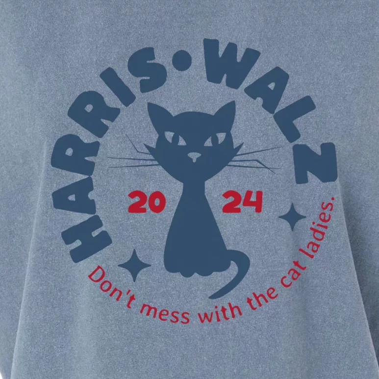 Harris Waltz DonT Mess With The Cat Ladies Kamala Tim Walz Garment-Dyed Women's Muscle Tee