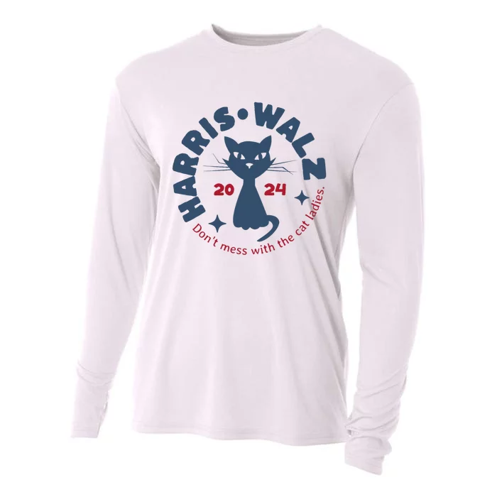 Harris Waltz DonT Mess With The Cat Ladies Kamala Tim Walz Cooling Performance Long Sleeve Crew