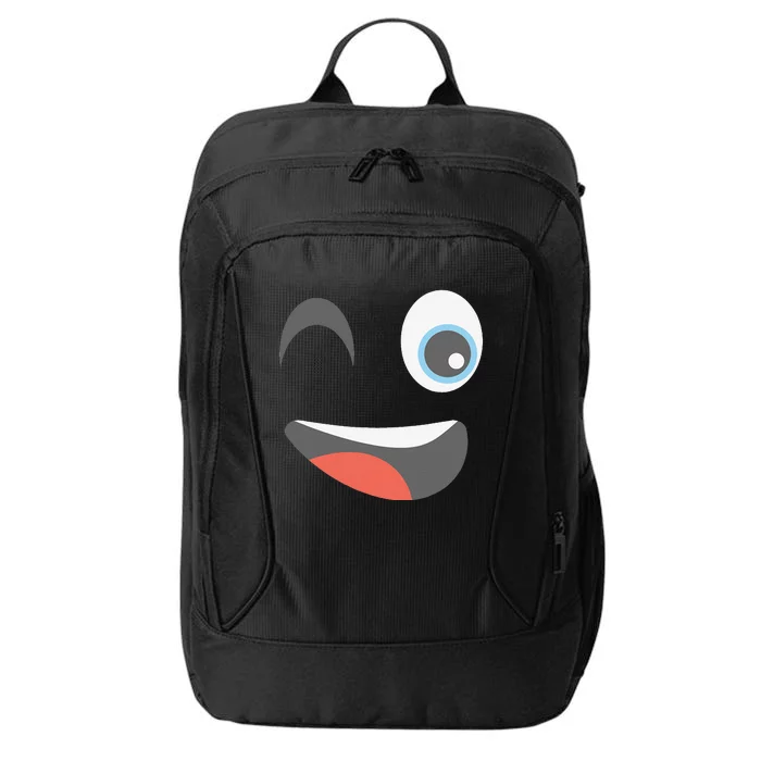 Halloween Winking Emoticon Face Group Costume City Backpack