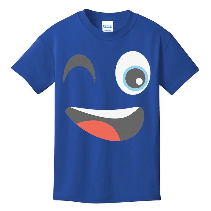 Halloween Winking Emoticon Face Group Costume Kids T-Shirt