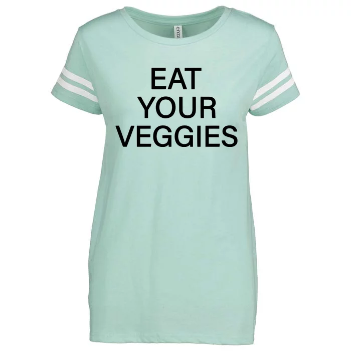 Hermusicx Wearing Eat Your Veggies Enza Ladies Jersey Football T-Shirt