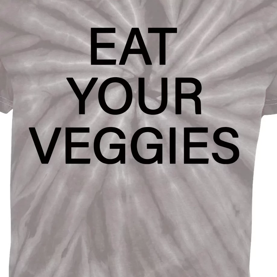 Hermusicx Wearing Eat Your Veggies Kids Tie-Dye T-Shirt