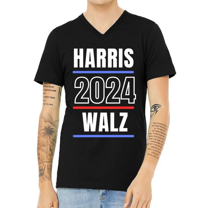 Harris Walz Election 2024 V-Neck T-Shirt