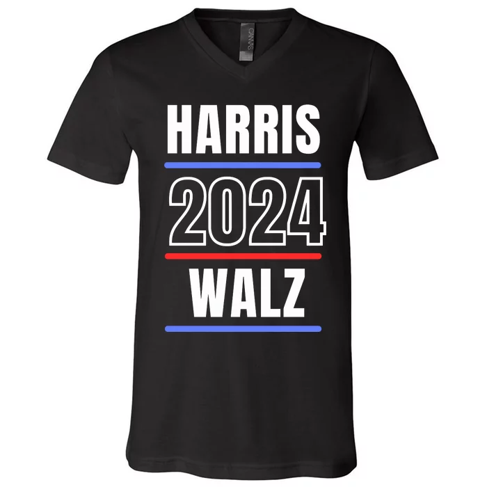 Harris Walz Election 2024 V-Neck T-Shirt