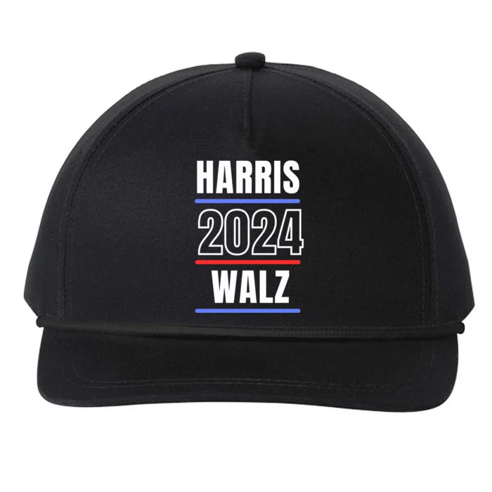 Harris Walz Election 2024 Snapback Five-Panel Rope Hat