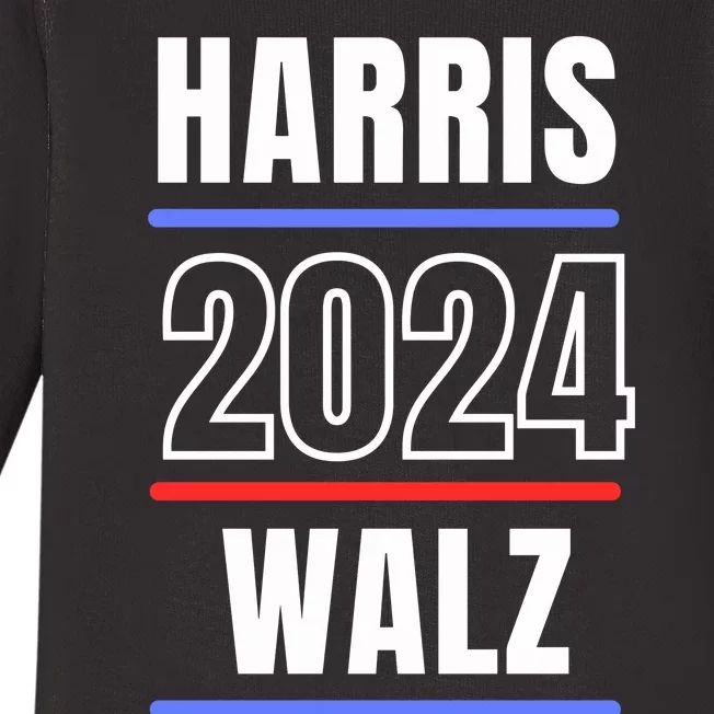 Harris Walz Election 2024 Baby Long Sleeve Bodysuit