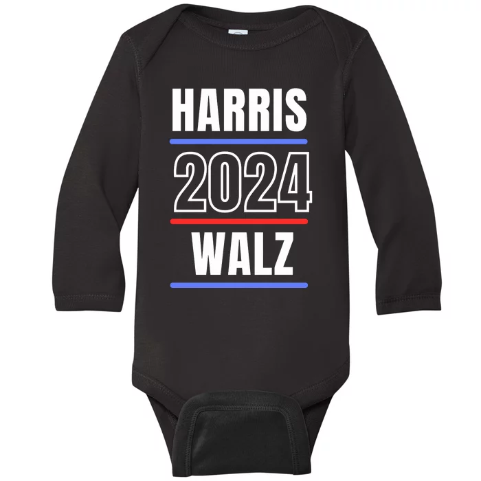 Harris Walz Election 2024 Baby Long Sleeve Bodysuit