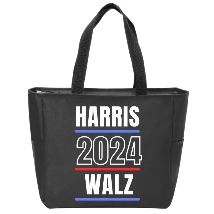 Harris Walz Election 2024 Zip Tote Bag