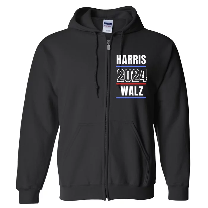 Harris Walz Election 2024 Full Zip Hoodie