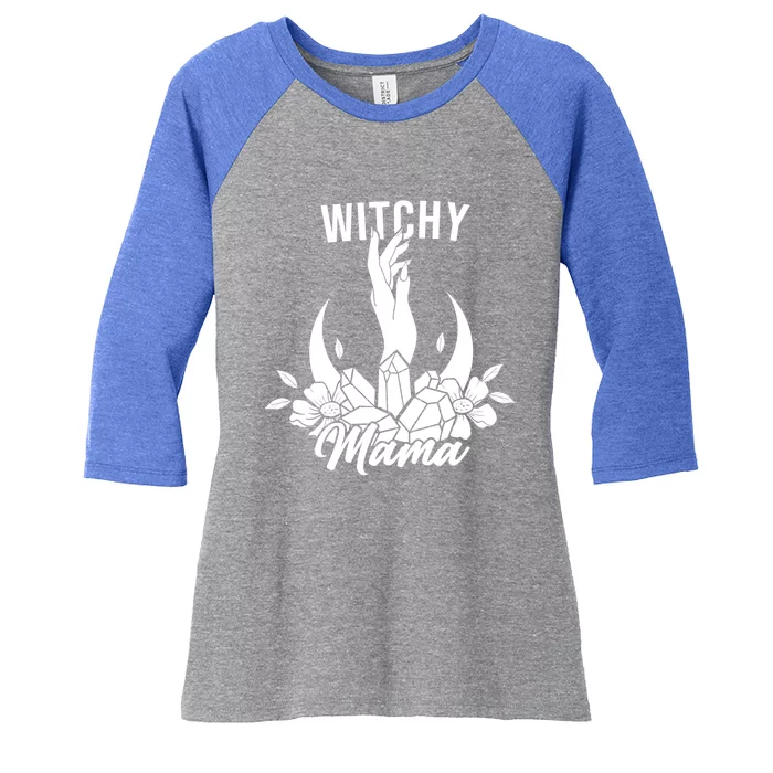 Halloween Witch Funny Witchy Mama Spooky Costume Great Gift Women's Tri-Blend 3/4-Sleeve Raglan Shirt