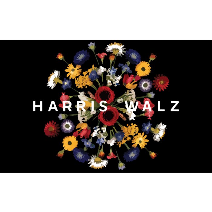 Harris Walz Flower Mandala Central Bloom Bumper Sticker