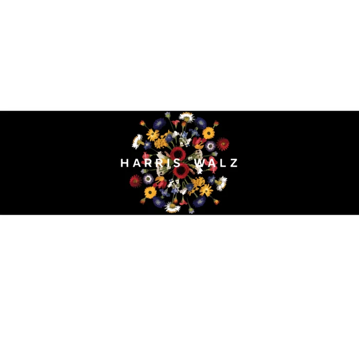 Harris Walz Flower Mandala Central Bloom Bumper Sticker