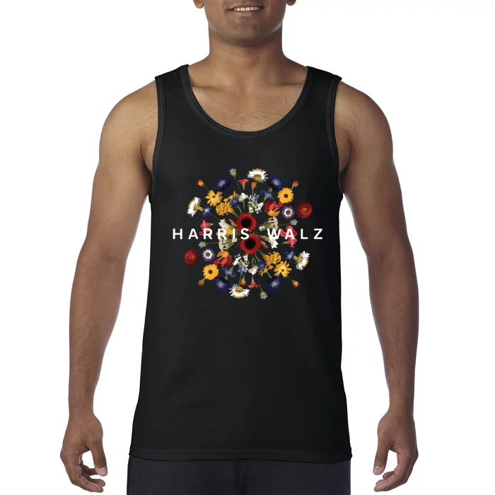 Harris Walz Flower Mandala Central Bloom Tank Top