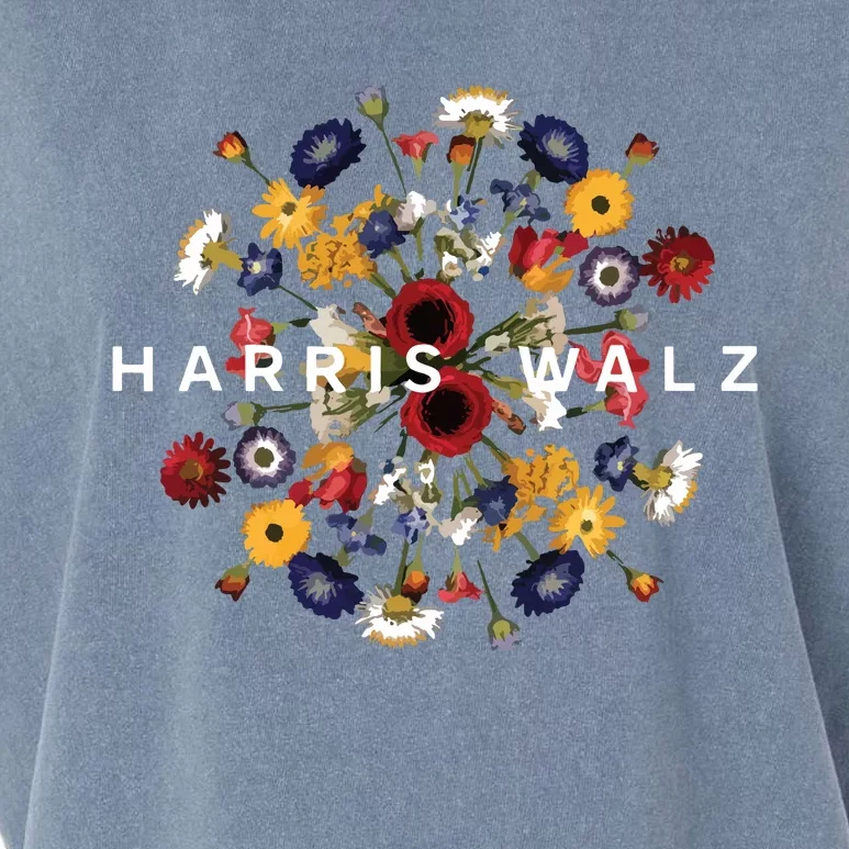 Harris Walz Flower Mandala Central Bloom Garment-Dyed Women's Muscle Tee