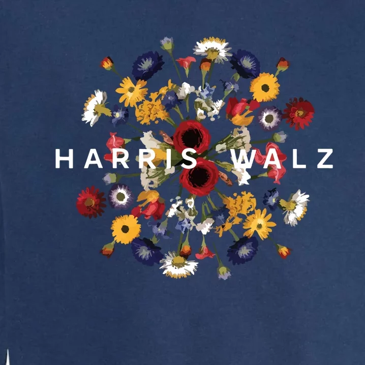 Harris Walz Flower Mandala Central Bloom Garment-Dyed Sweatshirt