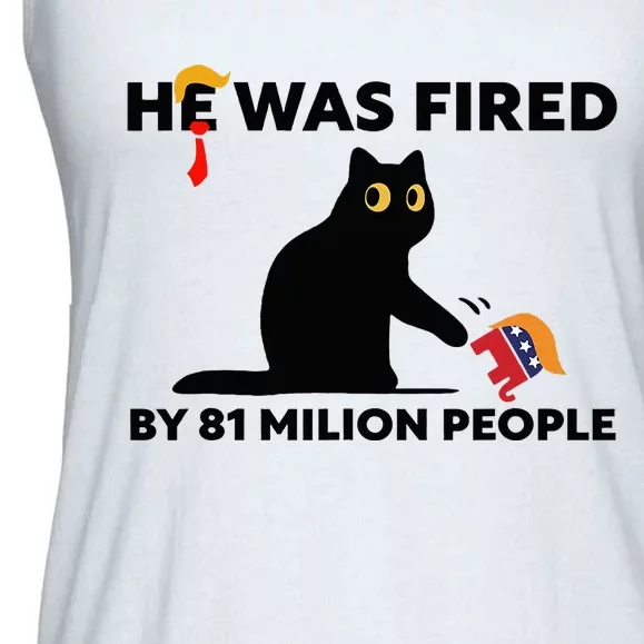 He Was Fired By 81 Million People Kamala President 2024 Ladies Essential Flowy Tank