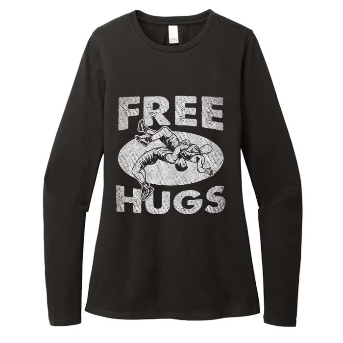 Hilarious Wrestling Fans Embrace the Free Hugs! Womens CVC Long Sleeve Shirt