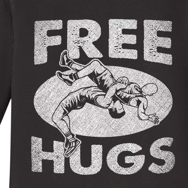 Hilarious Wrestling Fans Embrace the Free Hugs! Baby Long Sleeve Bodysuit