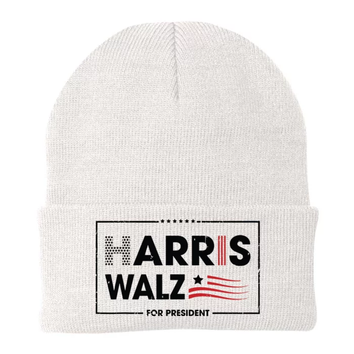 Harris Walz For President 2024 Kamala Harris Presidential Knit Cap Winter Beanie