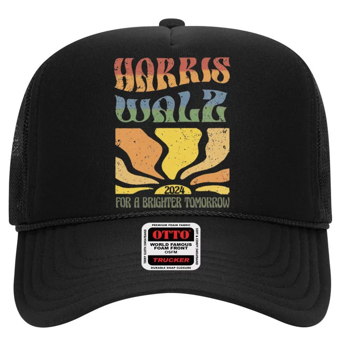 Harris Waltz For A Brighter Tomorrow Kamala Harris Waltz High Crown Mesh Trucker Hat