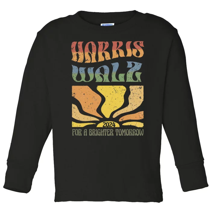 Harris Waltz For A Brighter Tomorrow Kamala Harris Waltz Toddler Long Sleeve Shirt