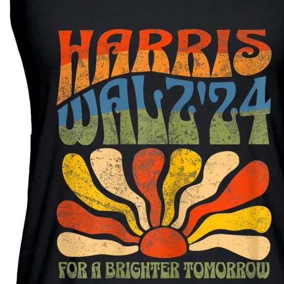 Harris Waltz For A Brighter Tomorrow Kamala Harris Waltz Ladies Essential Flowy Tank