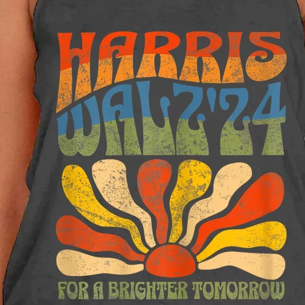 Harris Waltz For A Brighter Tomorrow Kamala Harris Waltz Women's Knotted Racerback Tank