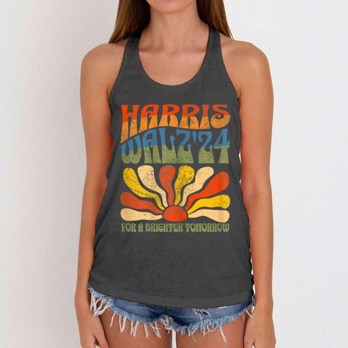 Harris Waltz For A Brighter Tomorrow Kamala Harris Waltz Women's Knotted Racerback Tank