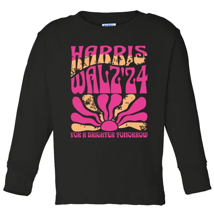 Harris Waltz For A Brighter Tomorrow Kamala Harris Waltz Toddler Long Sleeve Shirt