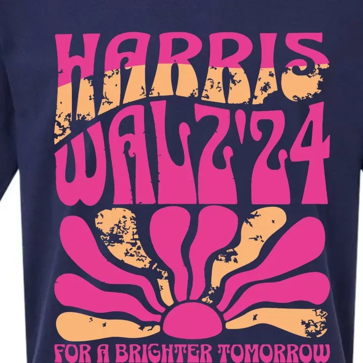 Harris Waltz For A Brighter Tomorrow Kamala Harris Waltz Sueded Cloud Jersey T-Shirt