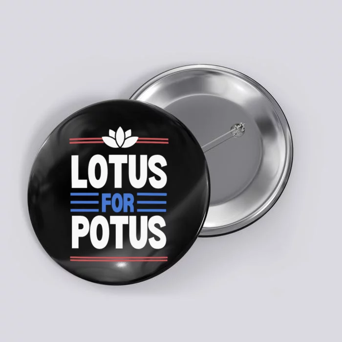 Harris Walz For Presiden Lotus For Potus Button