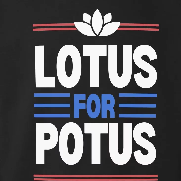 Harris Walz For Presiden Lotus For Potus Toddler Hoodie