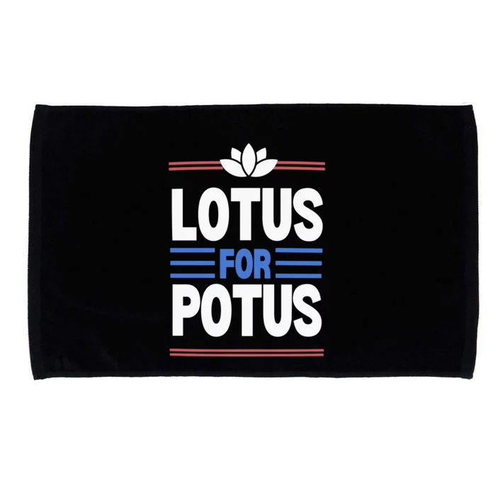 Harris Walz For Presiden Lotus For Potus Microfiber Hand Towel