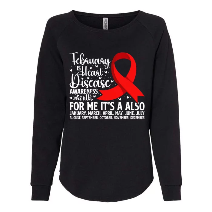 Heart Warrior February Is Heart Disease Awareness Month Meaningful Gift Womens California Wash Sweatshirt