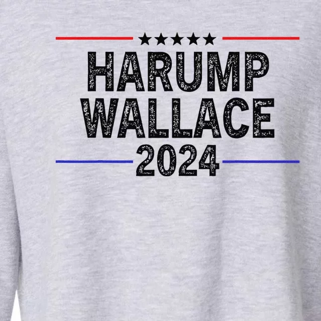 Harump Wallace Funny Political Harris Trump Walz Vance 2024 Cropped Pullover Crew