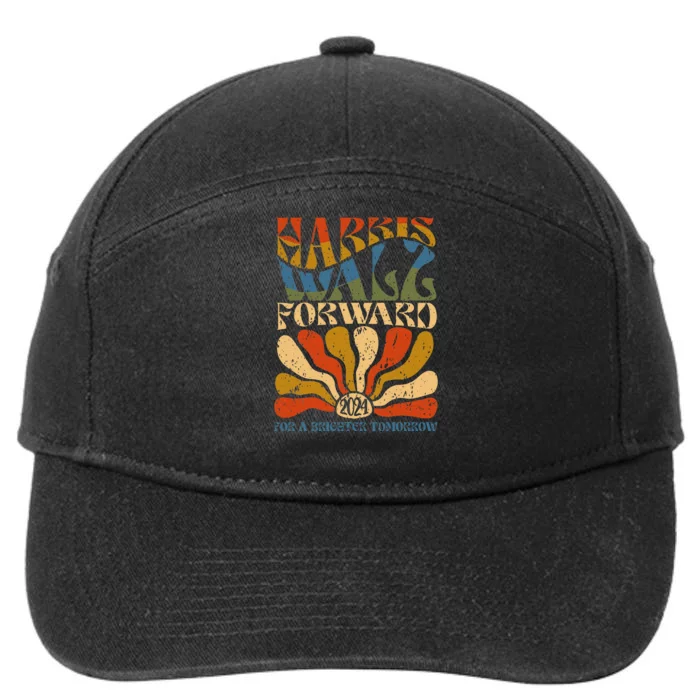 Harris Walz Forward For A Brighter Tomorrow Boho Aesthetic 7-Panel Snapback Hat