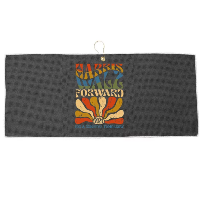 Harris Walz Forward For A Brighter Tomorrow Boho Aesthetic Large Microfiber Waffle Golf Towel