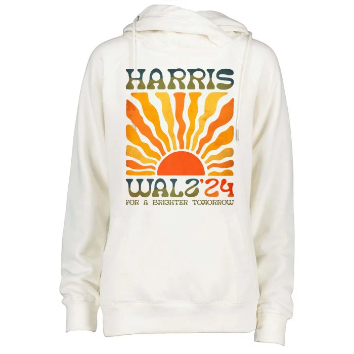 Harris Waltz For A Brighter Tomorrow Kamala Harris Waltz Womens Funnel Neck Pullover Hood